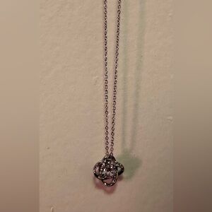 Rhinestone Orb Ball Necklace